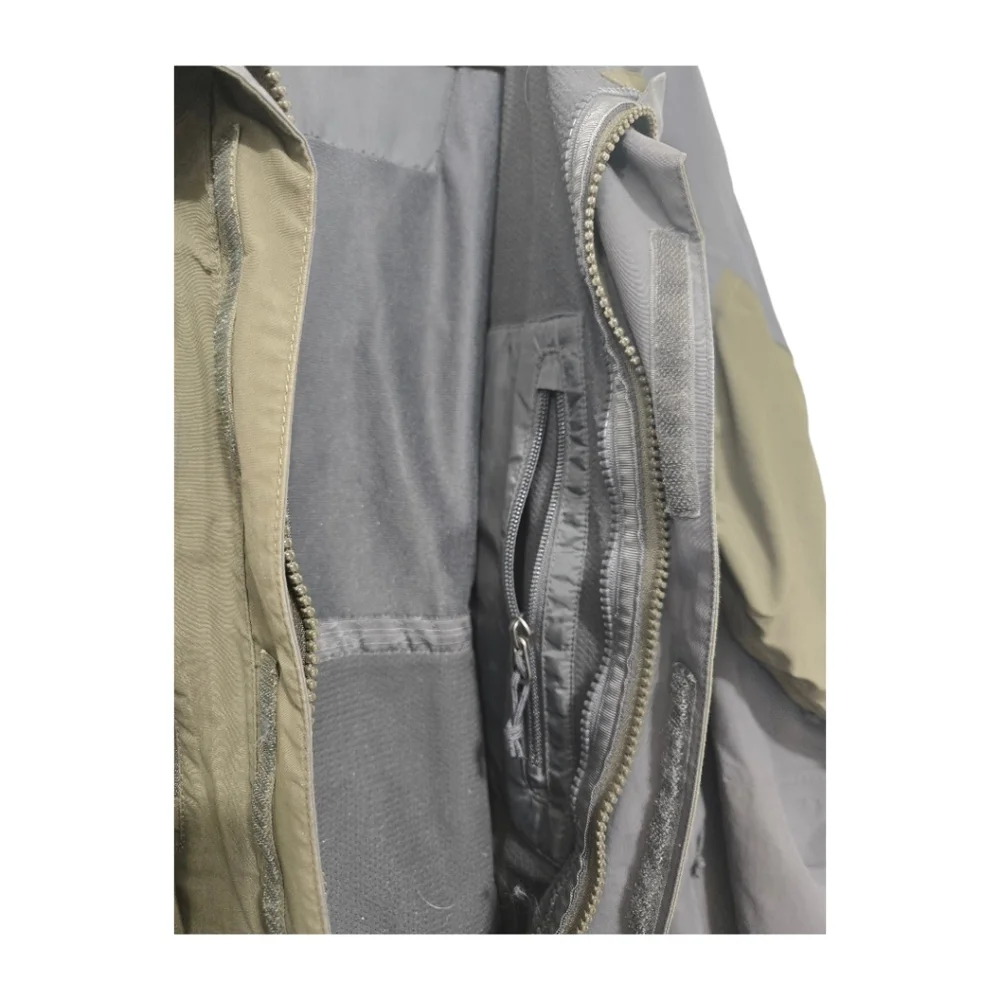 The North Face HyVent Waterproof Windbreaker Jacket Men Sz Large Army Green Gray